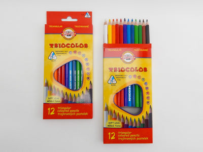 Koh-i-noor Súprava pasteliek trojhranné tenké 12 ks