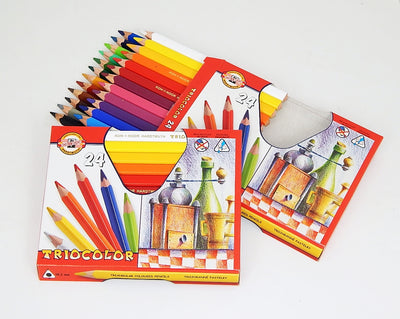 Koh-i-noor Súprava pasteliek trojhranné silné 24 ks