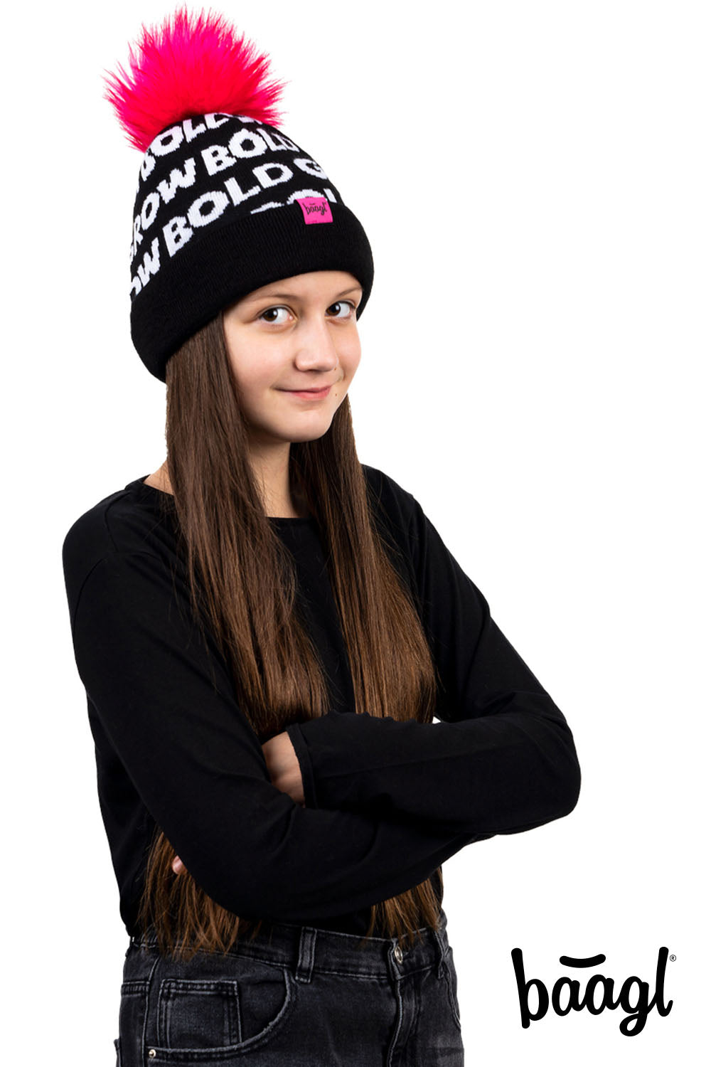 Čiapka s brmbolcom ružová