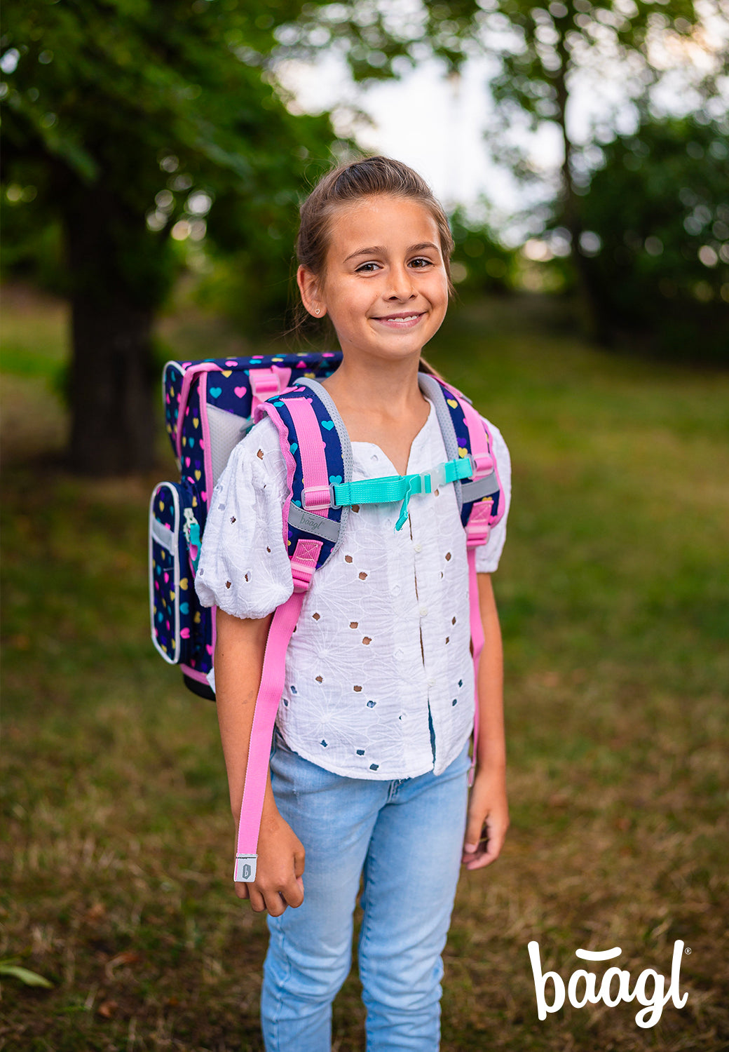 Školská aktovka Ergo Pink Hearts