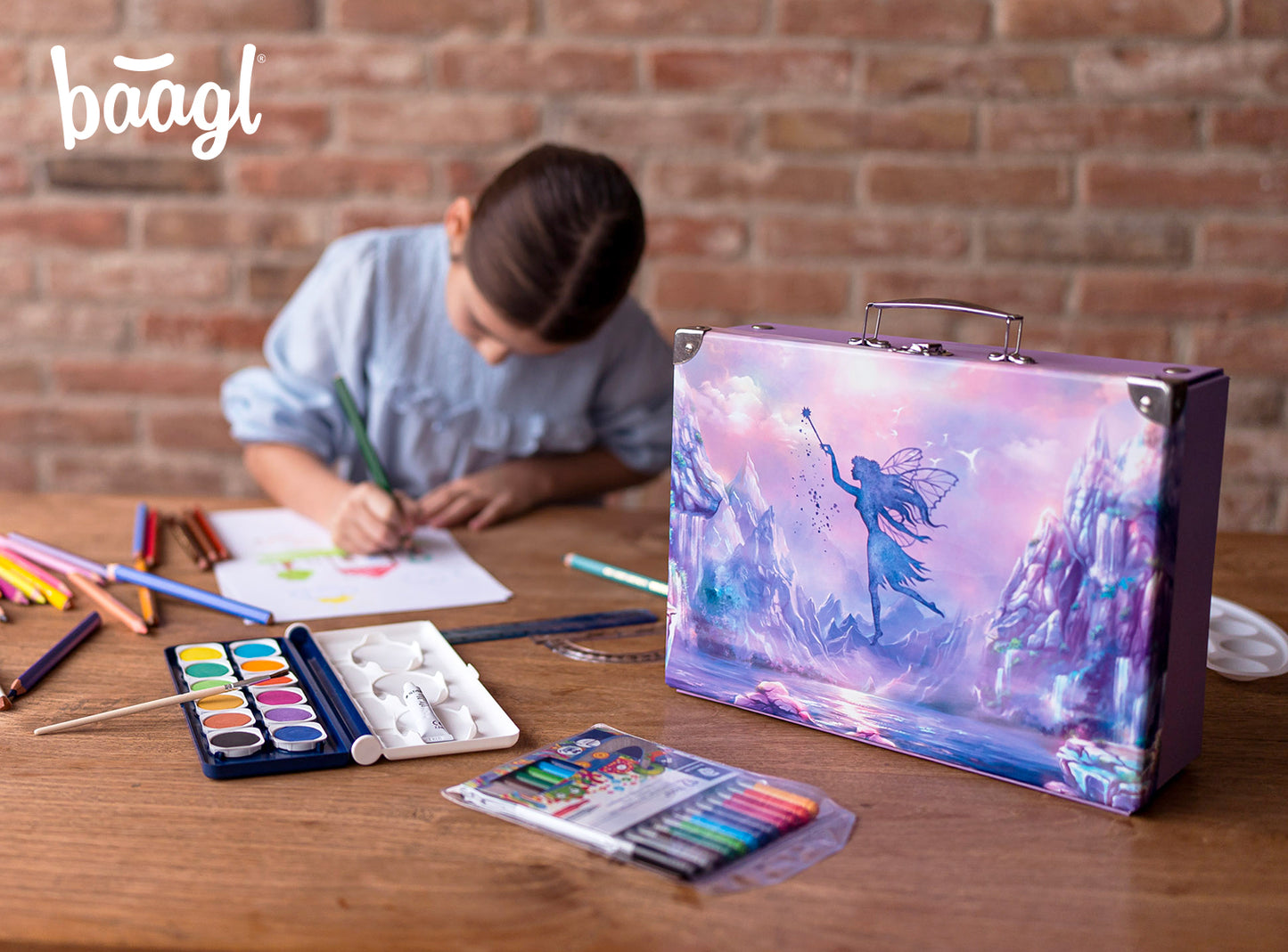 Skladací školský kufrík Víla s kovaním