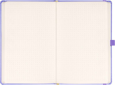 Notes Lila, bodkovaný, 13 × 21 cm