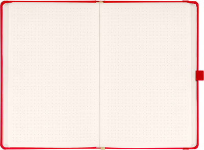 Notes Červený, bodkovaný, 13 × 21 cm