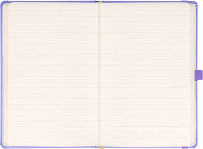 Notes Lila, linajkovaný, 13 × 21 cm