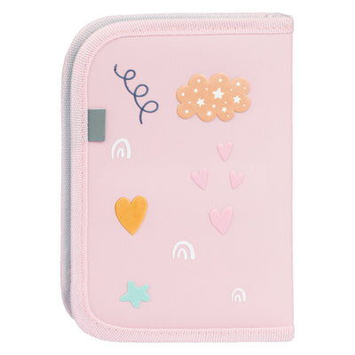 Školský peračník jednoposchodový Dúha ružový