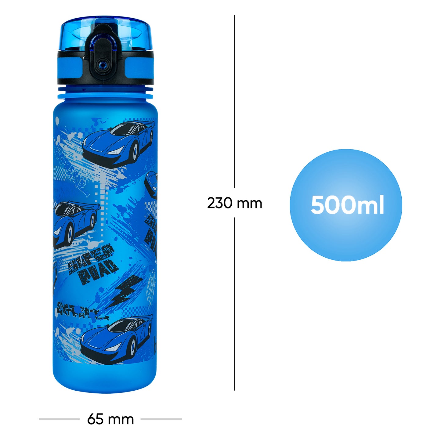 Tritanová fľaša na nápoje Autá, 500 ml