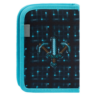 Školský peračník jednoposchodový Minecraft Blue Axe