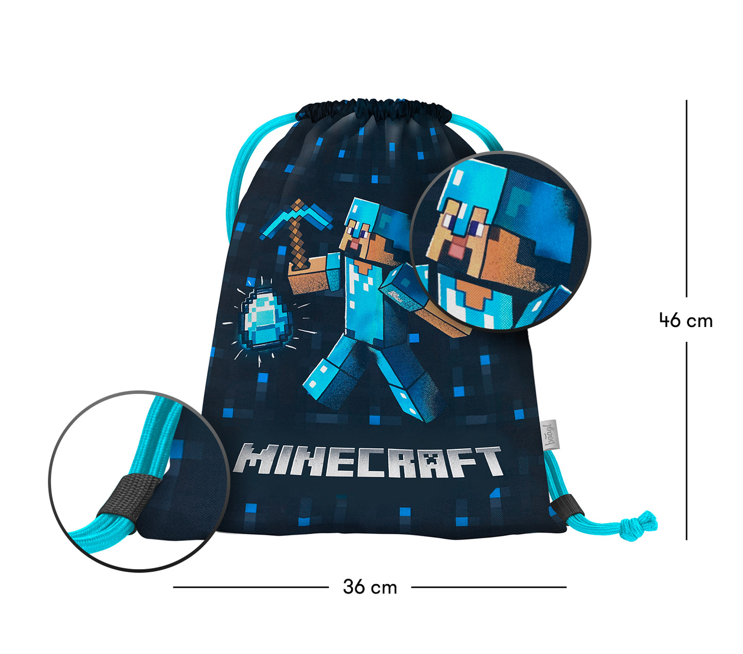 Vrecko Minecraft Blue Axe