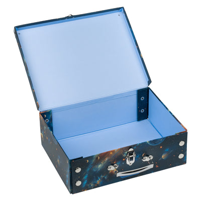 Skladací školský kufrík Vesmír s kovaním