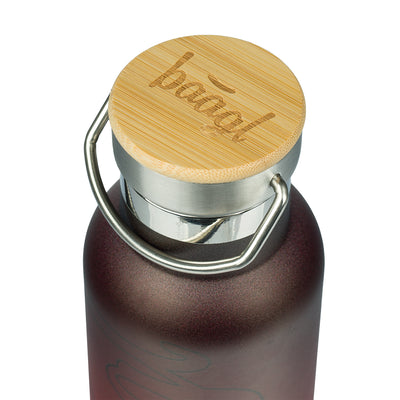 Termofľaša s bambusovým viečkom Gradient červeno-čierna, 500 ml