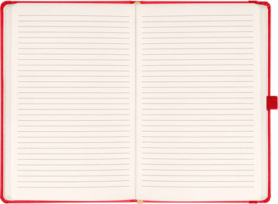 Notes Aprint, červený, linajkovaný, 15 × 21 cm