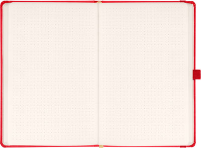 Notes Aprint, červený, bodkovaný, 15 × 21 cm