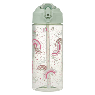 Tritanová fľaša na nápoje so slamkou Dúha, 500 ml