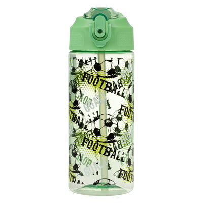 Tritanová fľaša na nápoje so slamkou Futbal, 500 ml