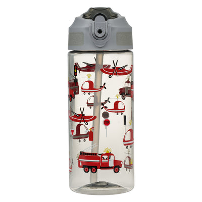 Tritanová fľaša na nápoje so slamkou Záchranári, 500 ml