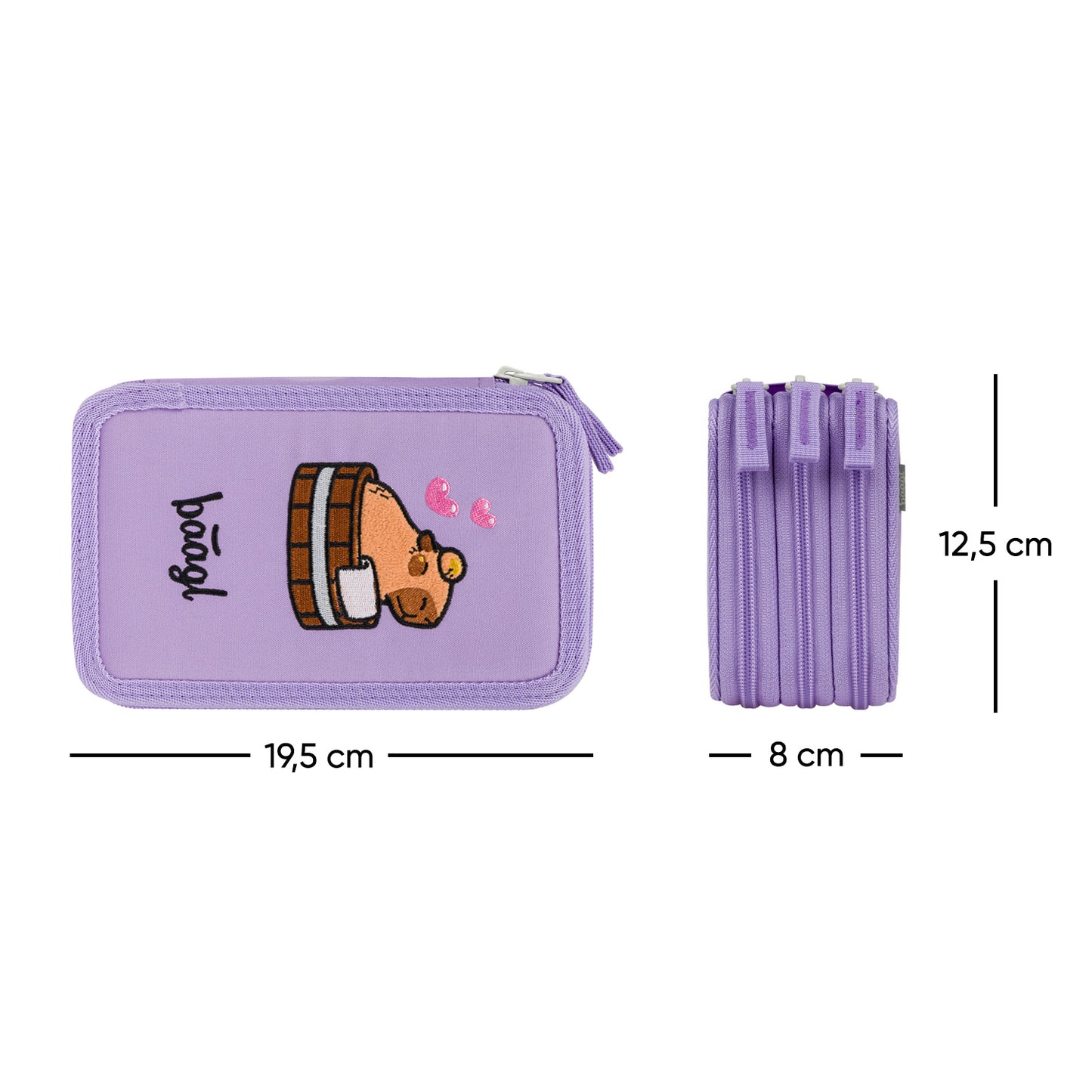 Školský peračník trojposchodový Kapybara