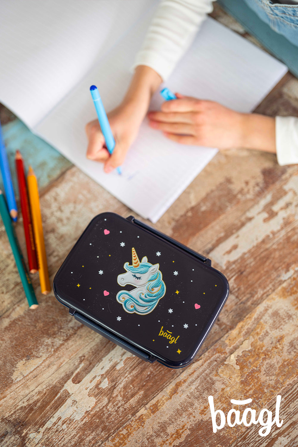 Box na desiatu s priehradkami Unicorn Gold