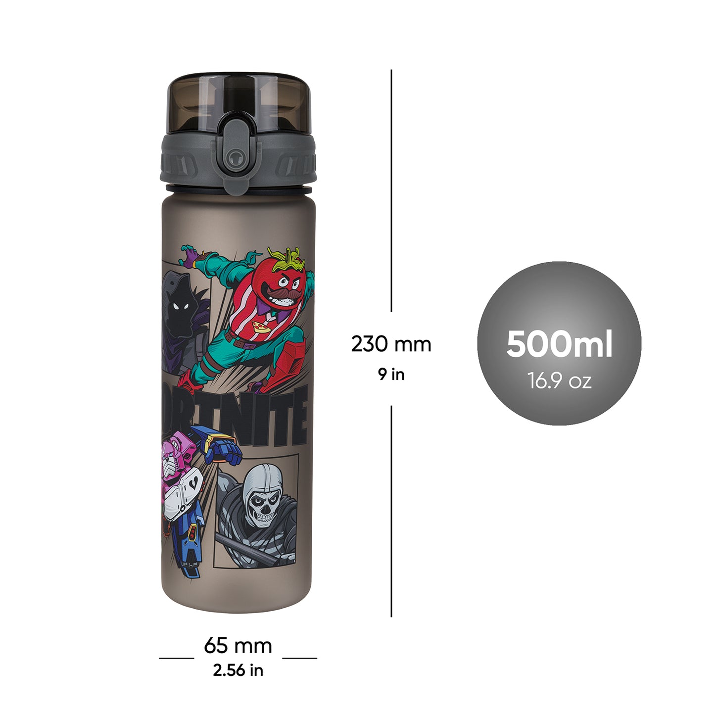 Tritanová fľaša na nápoje Fortnite Squad, 500 ml