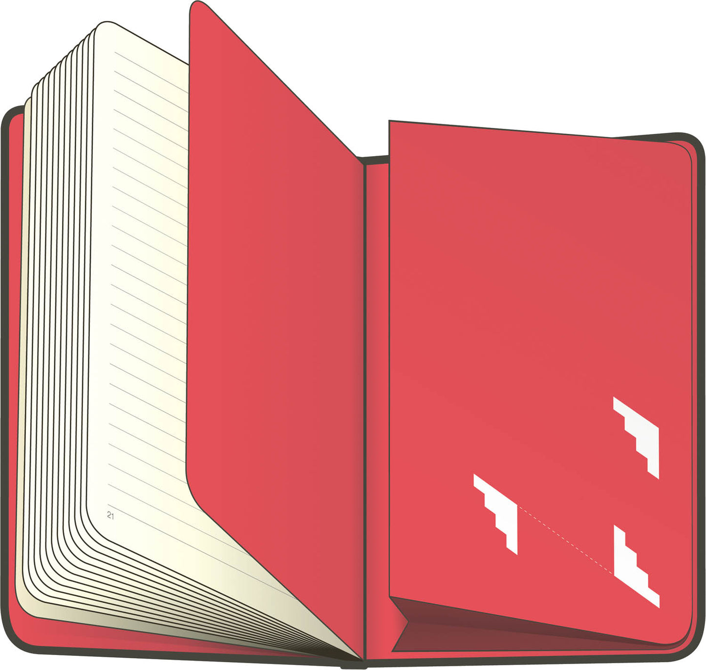 Notes Isometric, čistý, 13 × 21 cm