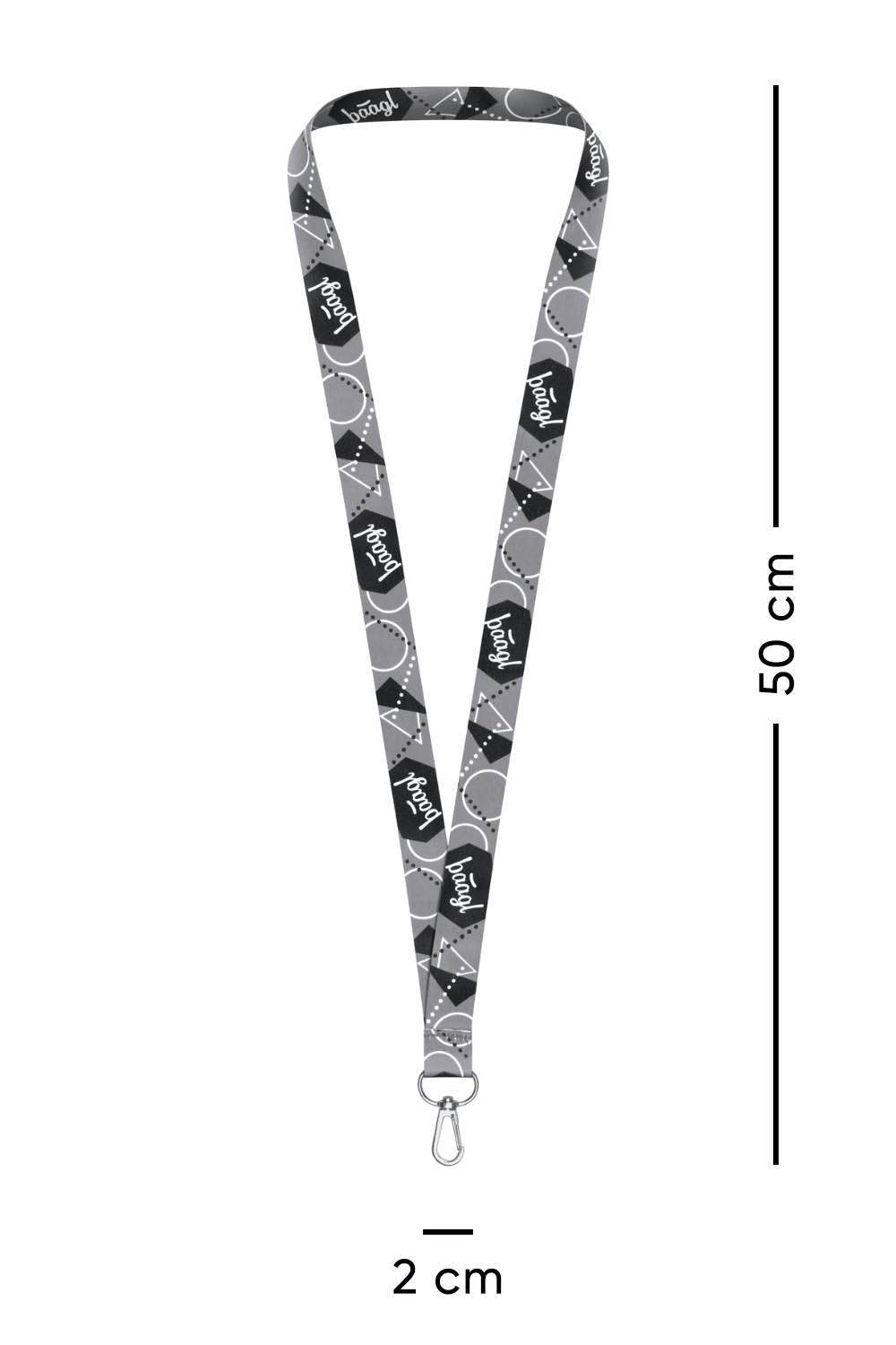 Prívesok na kľúče dlhý – lanyard, šedý
