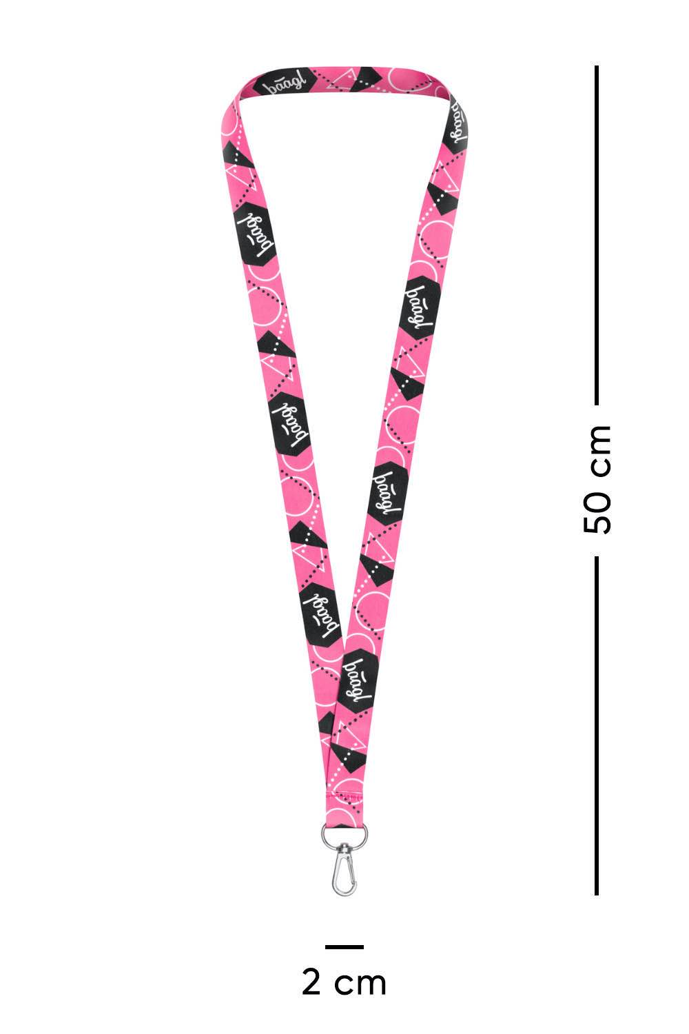 Prívesok na kľúče dlhý – lanyard, ružový