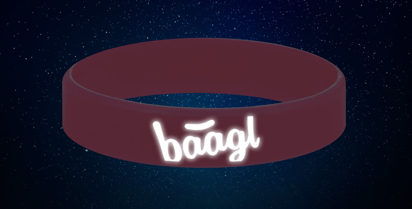 Svietiaci náramok Logo ružový
