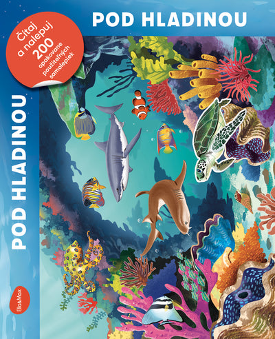 Čítaj a nalepuj – POD HLADINOU, kniha se samolepkami