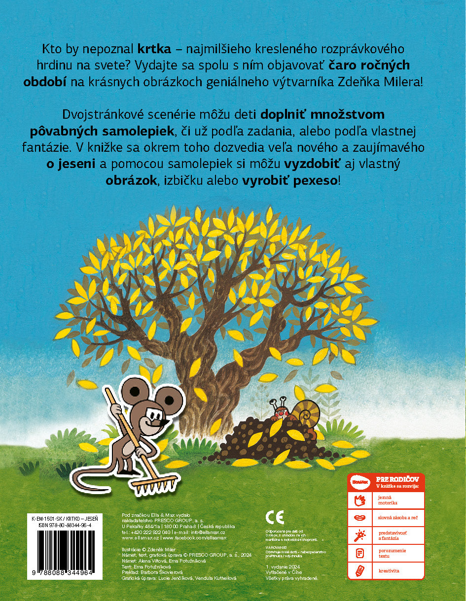 KRTKO a JESEŇ ─ Kniha samolepiek