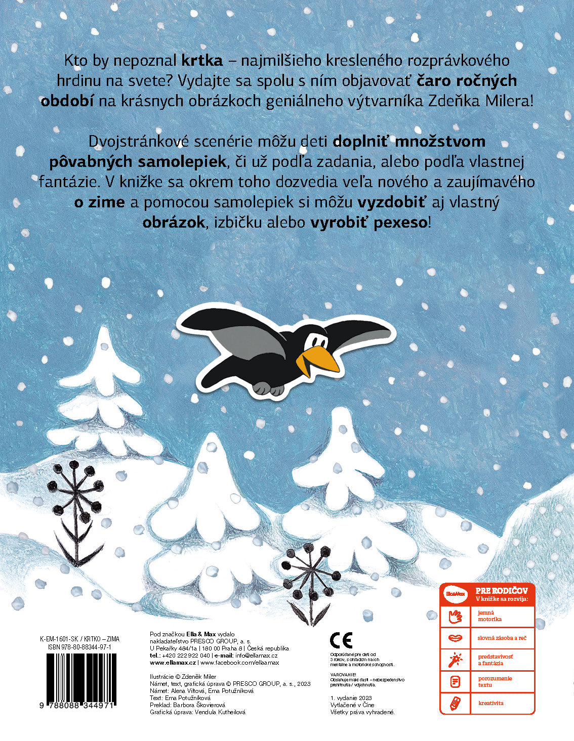 KRTKO a ZIMA ─ Kniha samolepiek