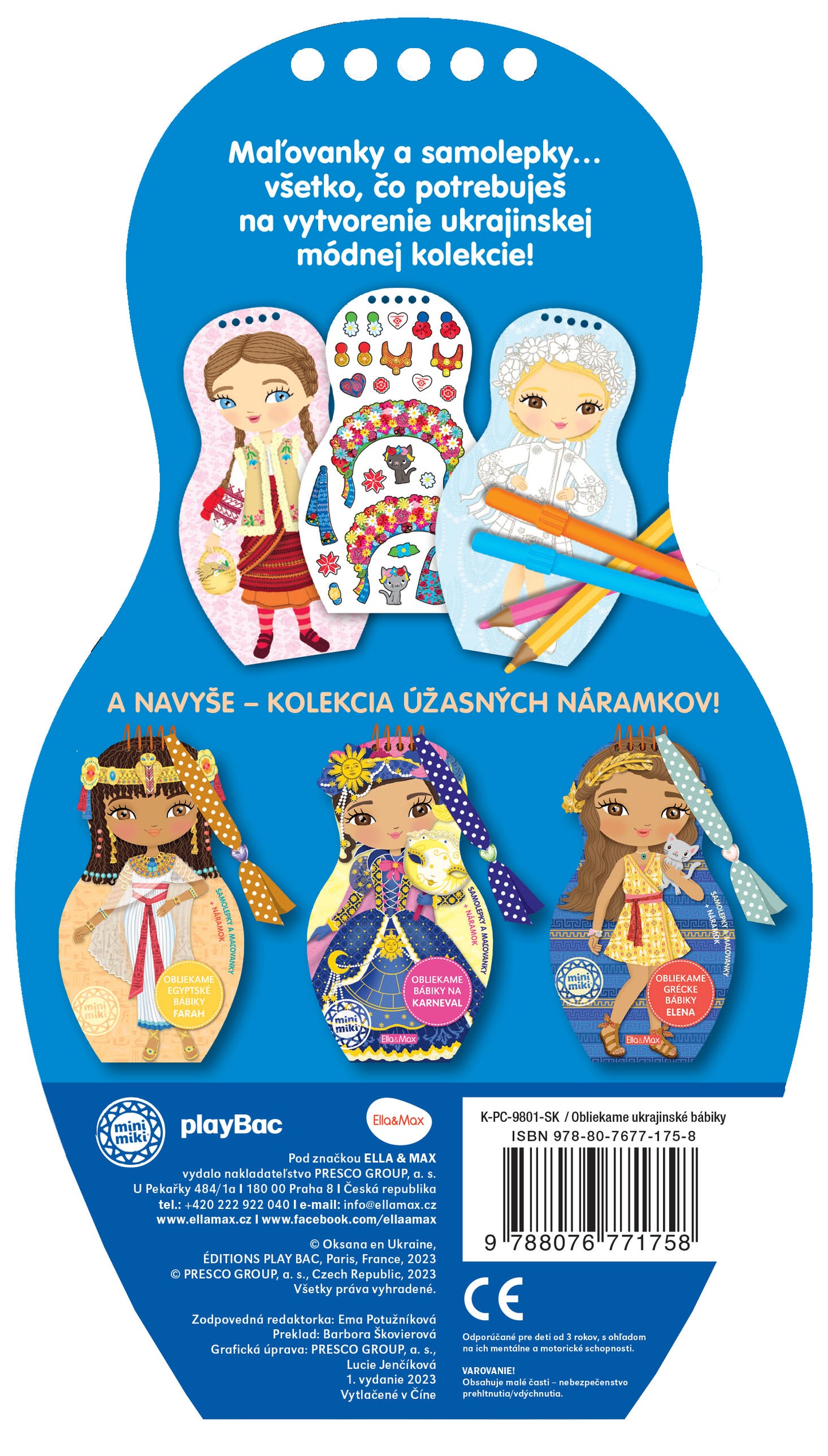 Obliekame ukrajinské bábiky ALINA – Maľovanky