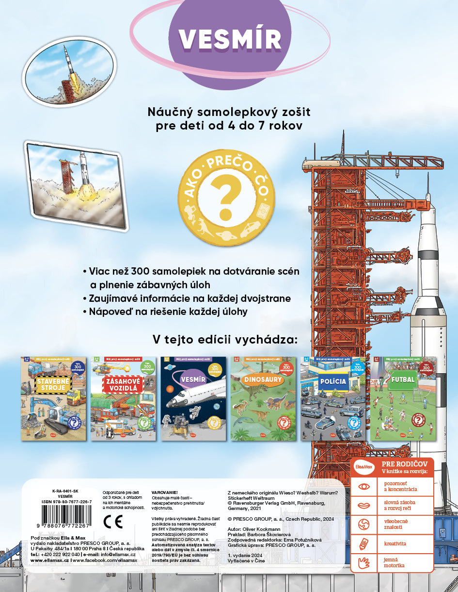 Můj první samolepkový sešit – VESMÍR