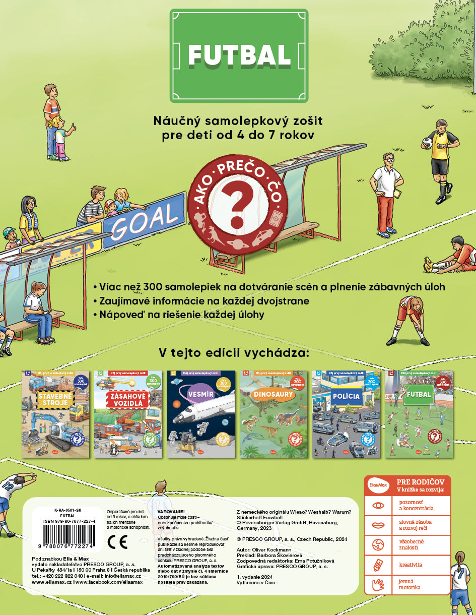 Môj prvý samolepkový zošit - FUTBAL