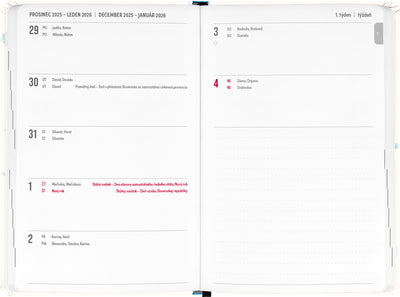 18-mesačný diár Petito – Herbár 2025/2026, 11 x 17 cm