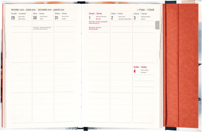 Týždenný magnetický diár Japonsko 2026, 13 x 21 cm