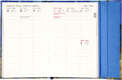 Týždenný magnetický diár Vincent van Gogh 2026, 13 x 21 cm