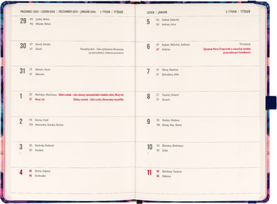 Planbook diár/notes Kytica 2026, 13 x 21 cm