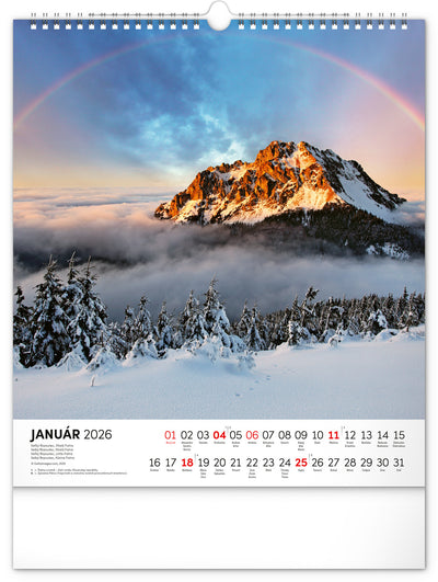 Nástenný kalendár Čarokrásne Slovensko 2026, 30 x 34 cm