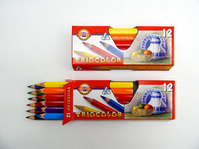 Koh-i-noor Súprava pasteliek trojhranné silné 12 ks