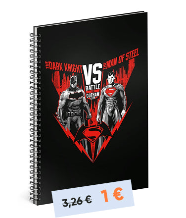 Špirálový blok Batman vs Superman – Shield, A5, nelinkovaný