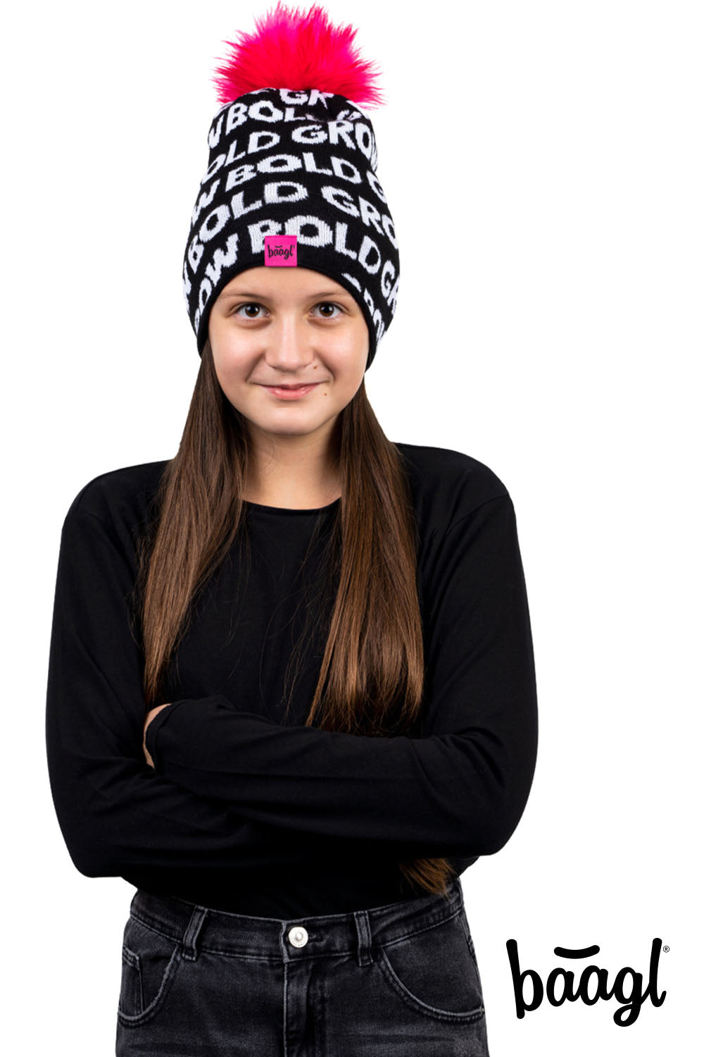 Čiapka s brmbolcom ružová