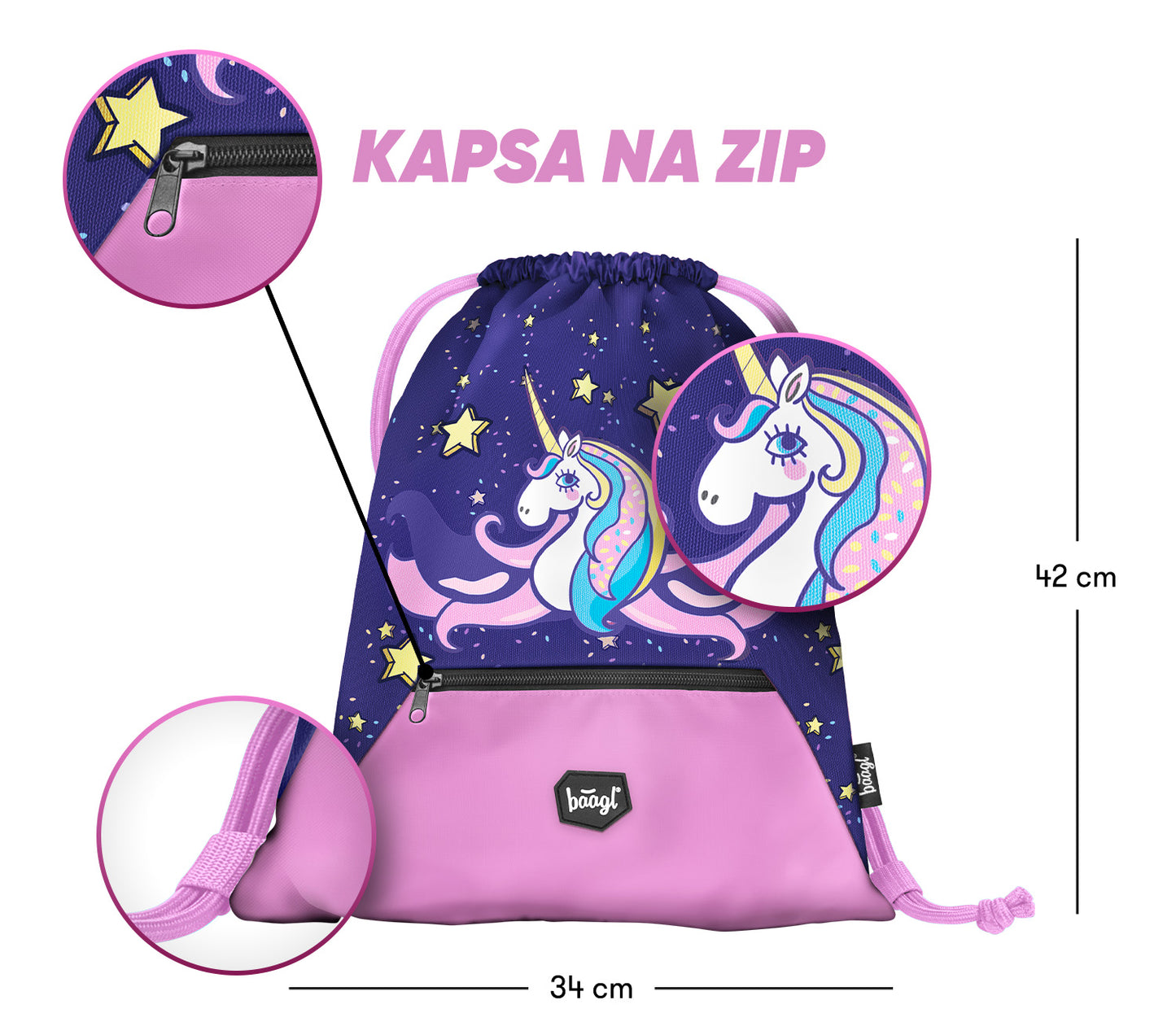Školská sada Zippy Jednorožec III