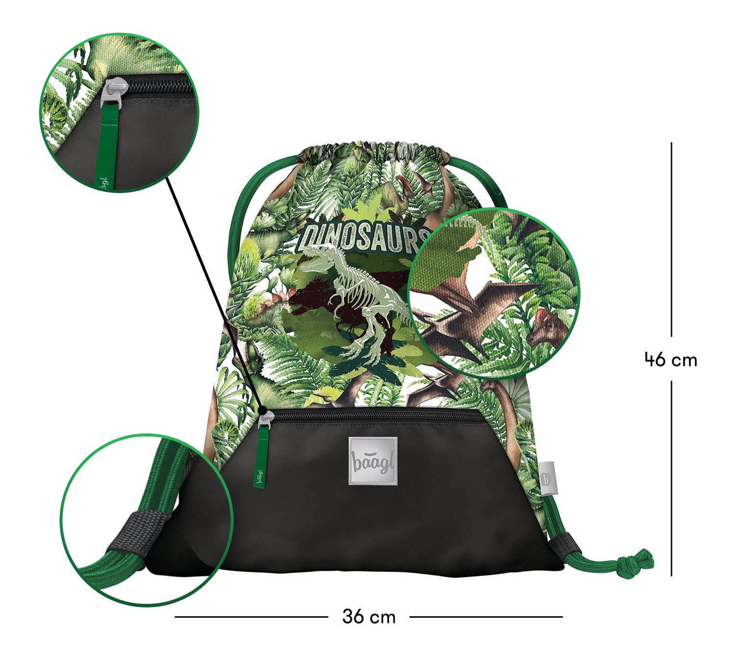 Vrecko s priehradkou na zips Dinosaurus
