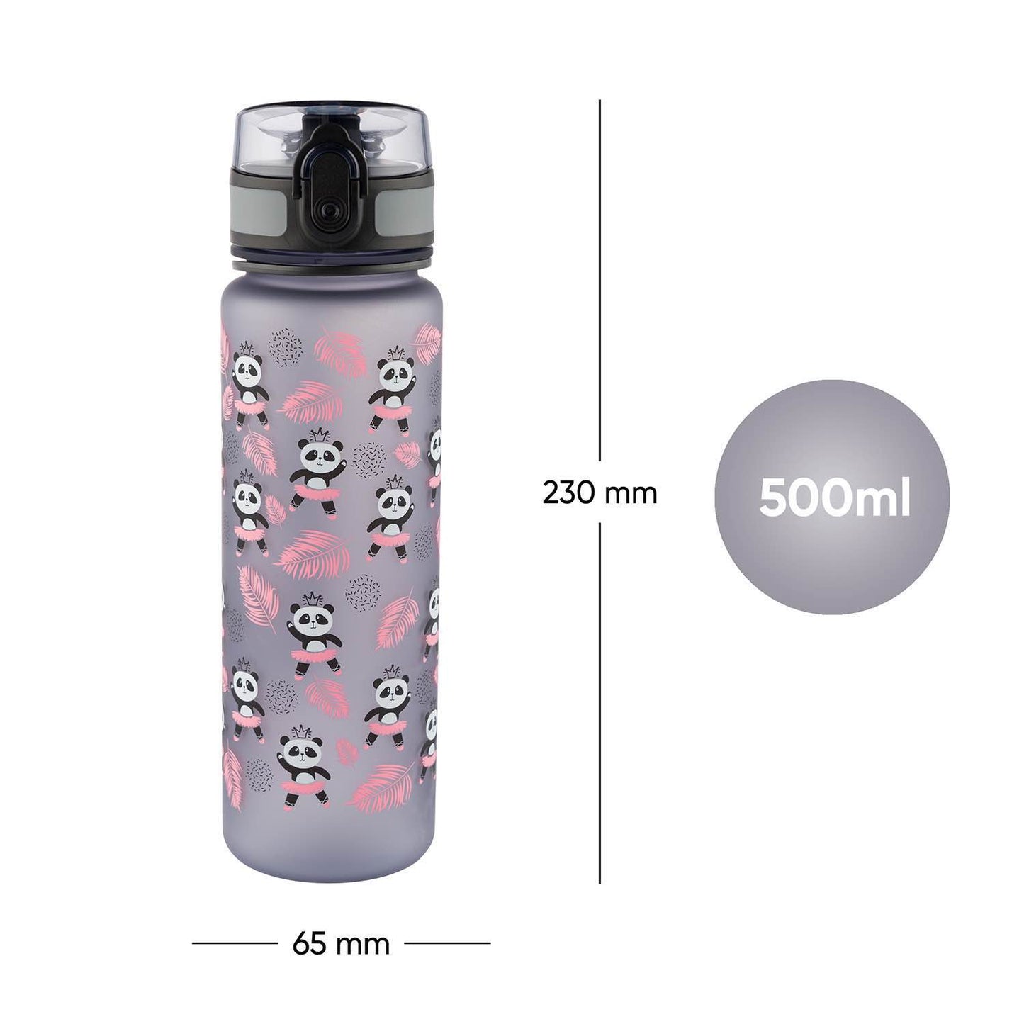 Tritanová fľaša na nápoje Panda, 500 ml