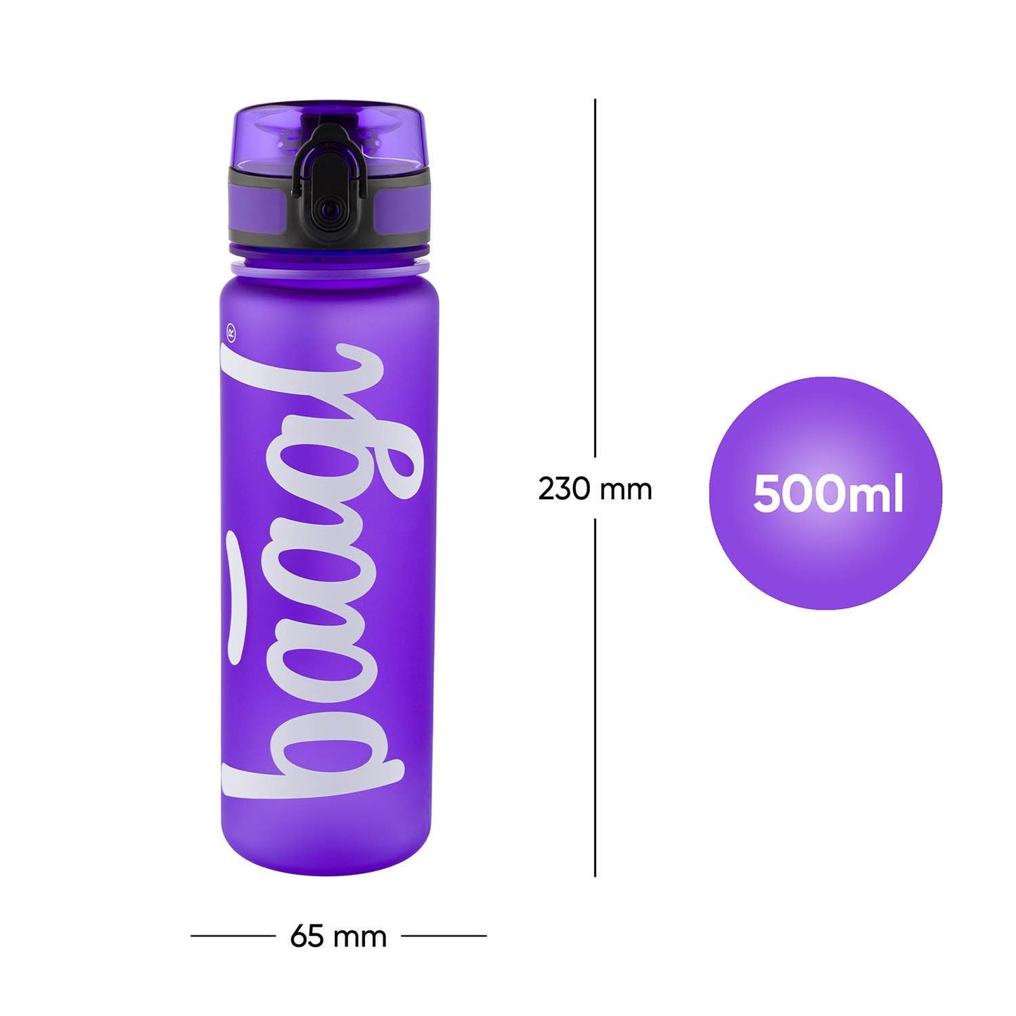 Tritanová fľaša na nápoje Logo fialová, 500 ml