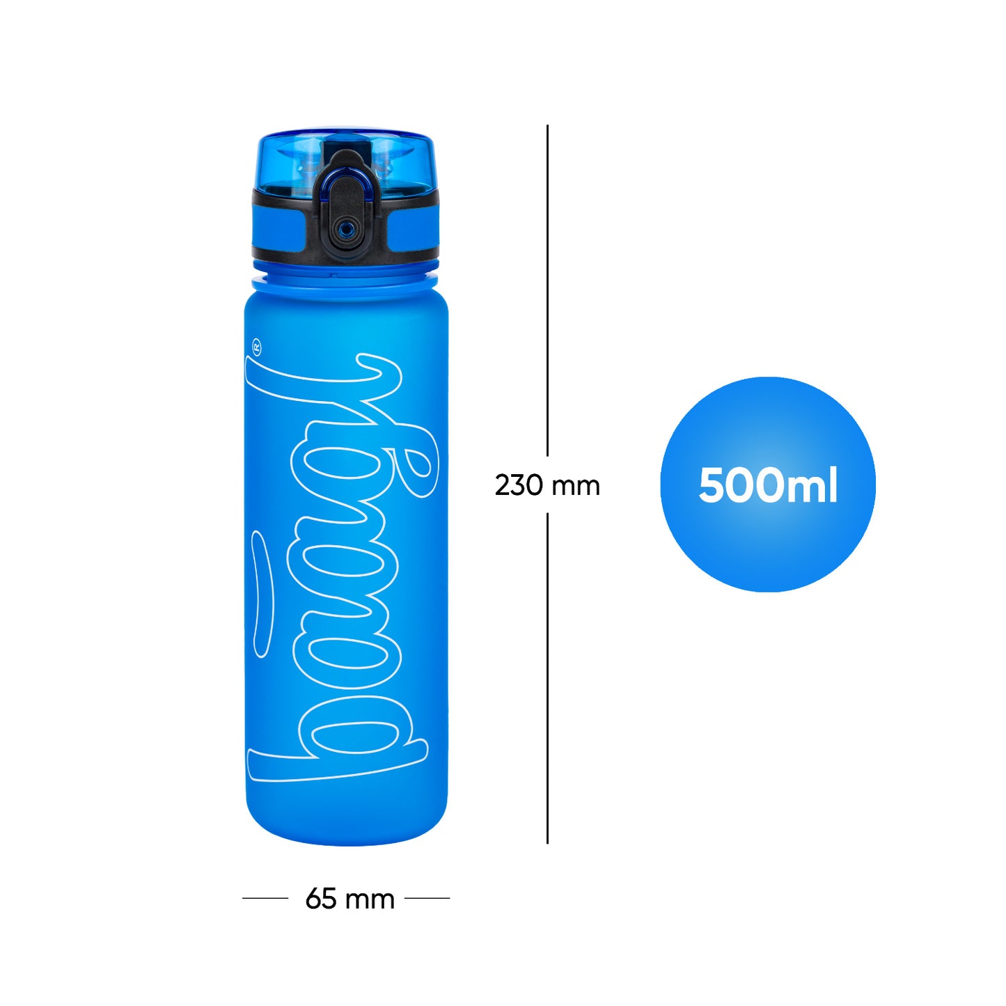 Tritanová fľaša na nápoje Logo modrá, 500 ml