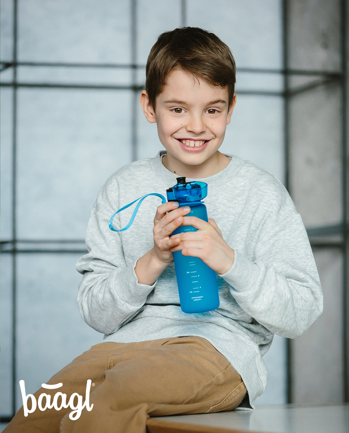 Tritanová fľaša na nápoje Logo modrá, 500 ml