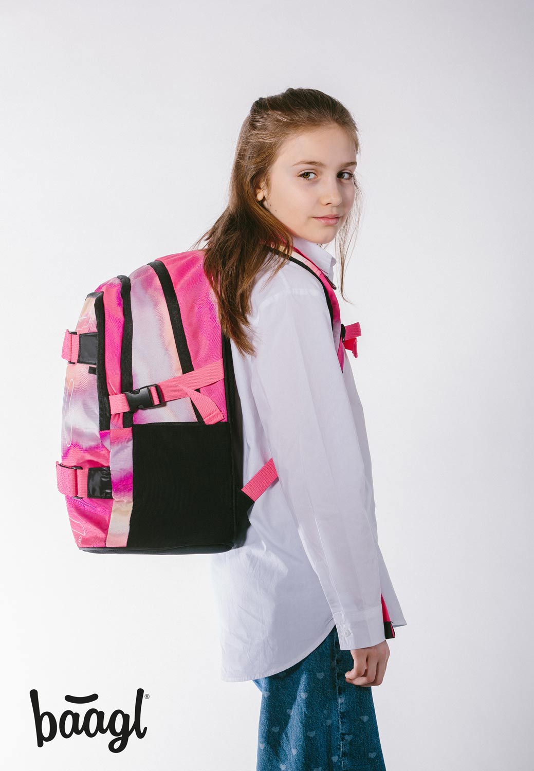 Školský batoh Skate Pink Stripes