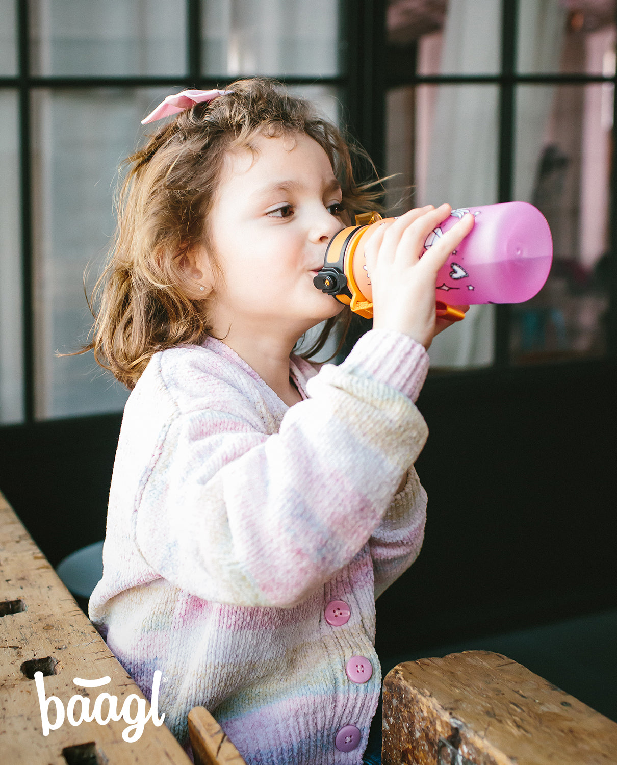 Tritanová fľaša na nápoje Gradient Jednorožec, 350 ml