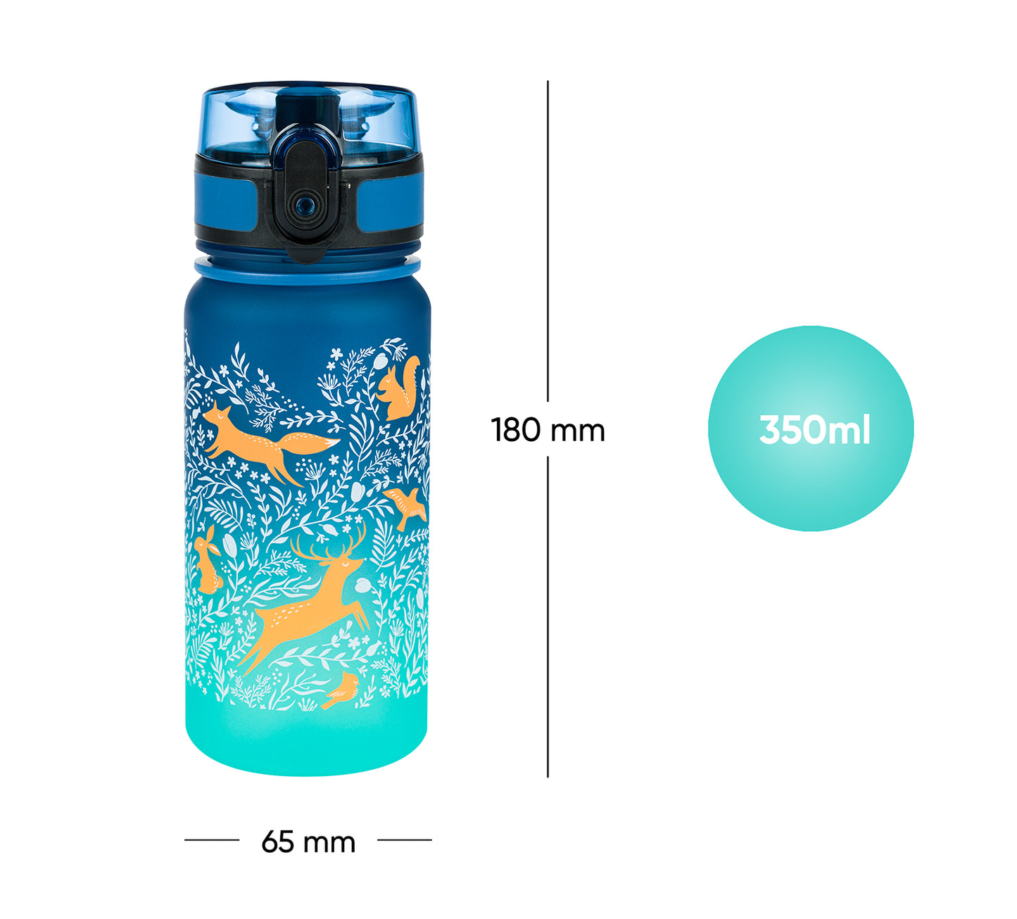 Tritanová fľaša na nápoje Gradient Les, 350 ml