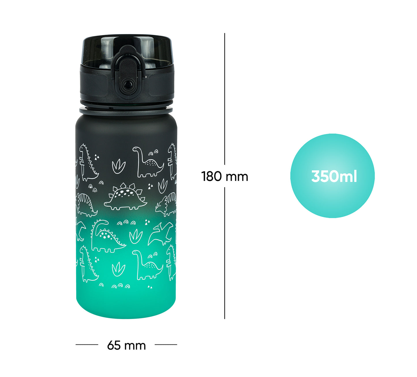Tritanová fľaša na nápoje Gradient Dino, 350 ml